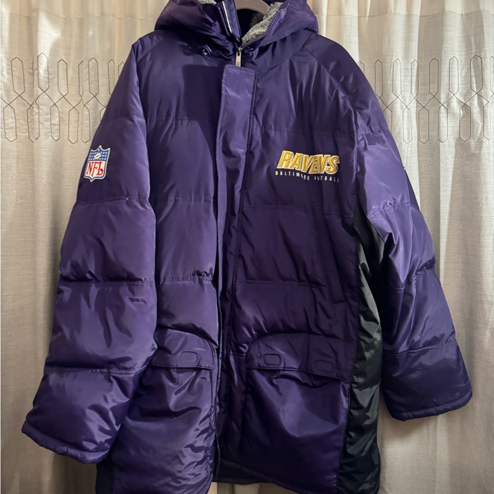 Reebok NFL Baltimore Ravens Purple Puffer Coat